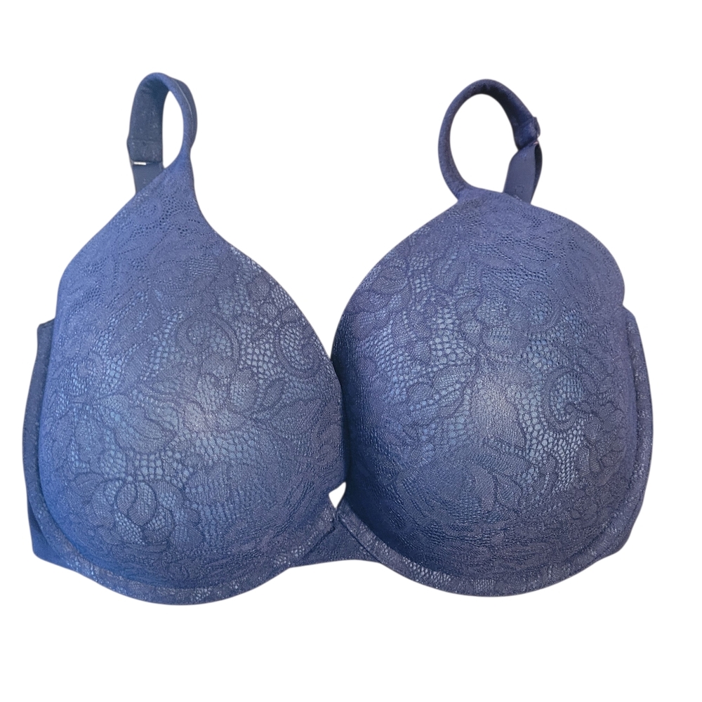 Cacique navy lace boost plunge bra - 38H.          G36